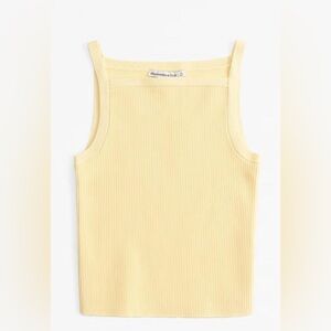 Abercrombie & Fitch Soft Yellow Ribbed Tank